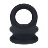 Wide Double O Silicone Cockring - M - Black